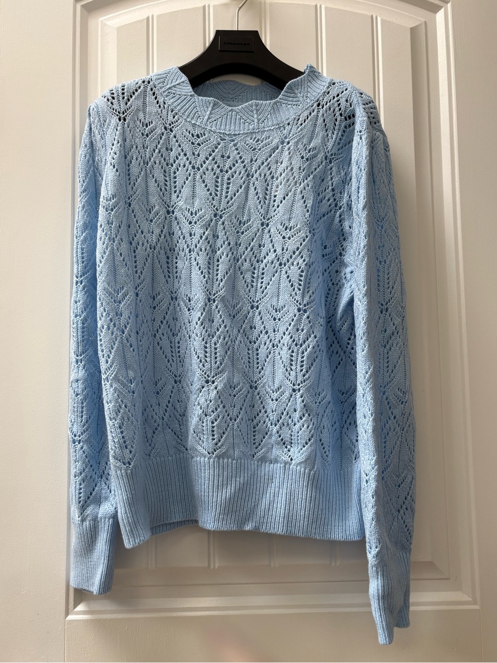 NWT CupShe Blue Lace-Knit Women's Sweater XL